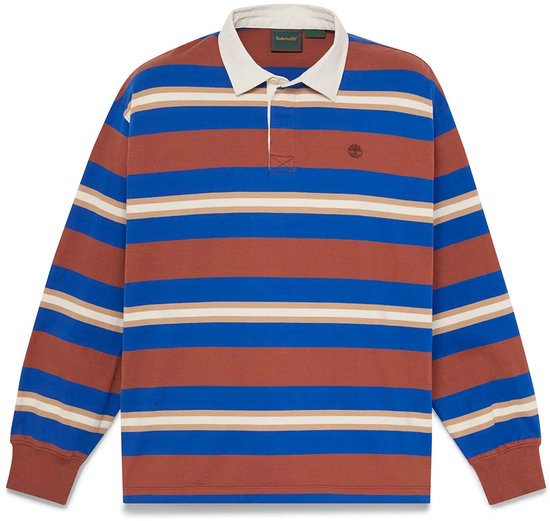 Timberland Striped Rugby Lange Mouw Poloshirt Veelkleurig S Man