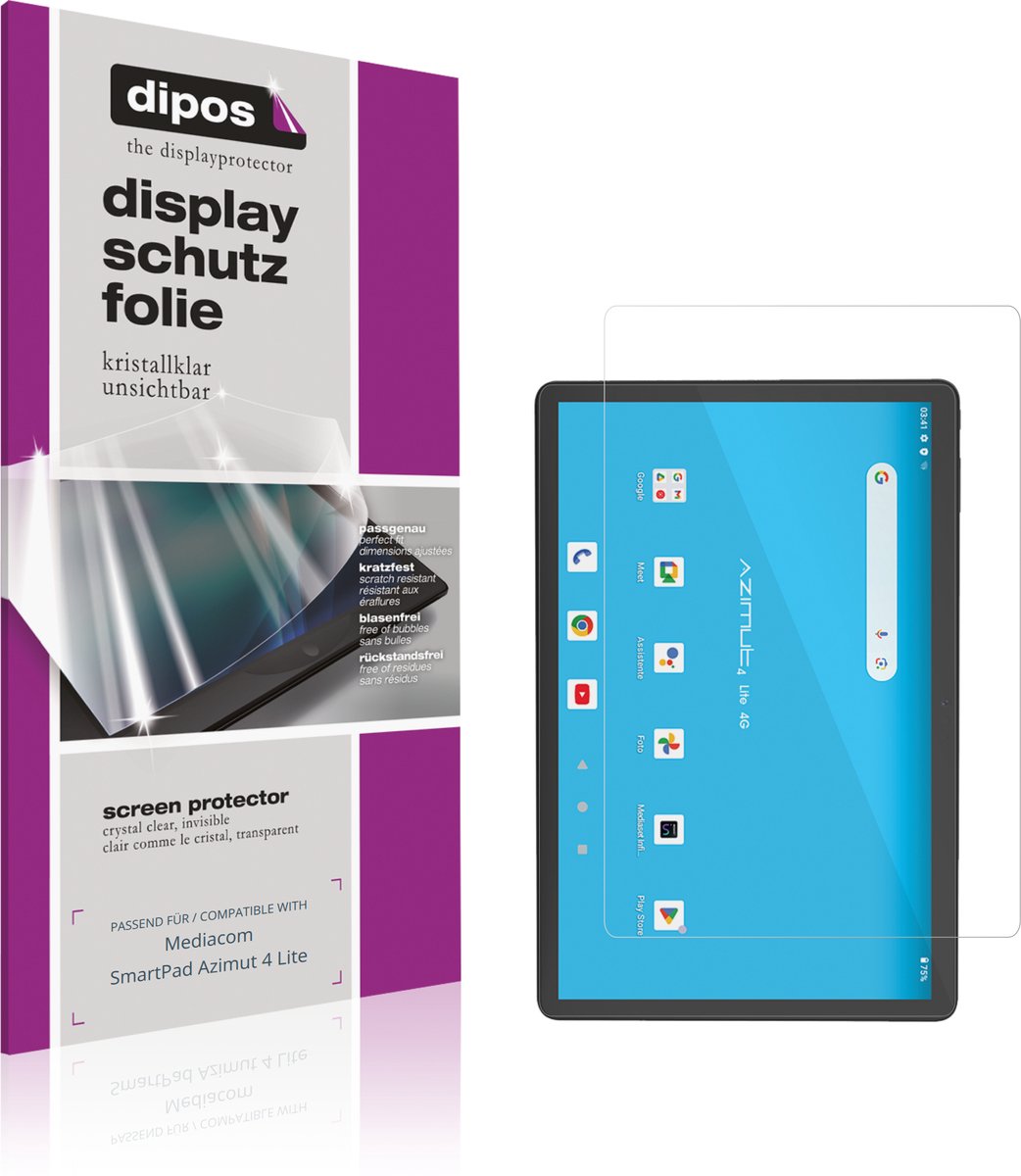 dipos – 2x Beschermfolie geschikt voor Mediacom SmartPad Azimut 4 Lite | Krasbestendige & heldere Screenprotector Ultra-Thin