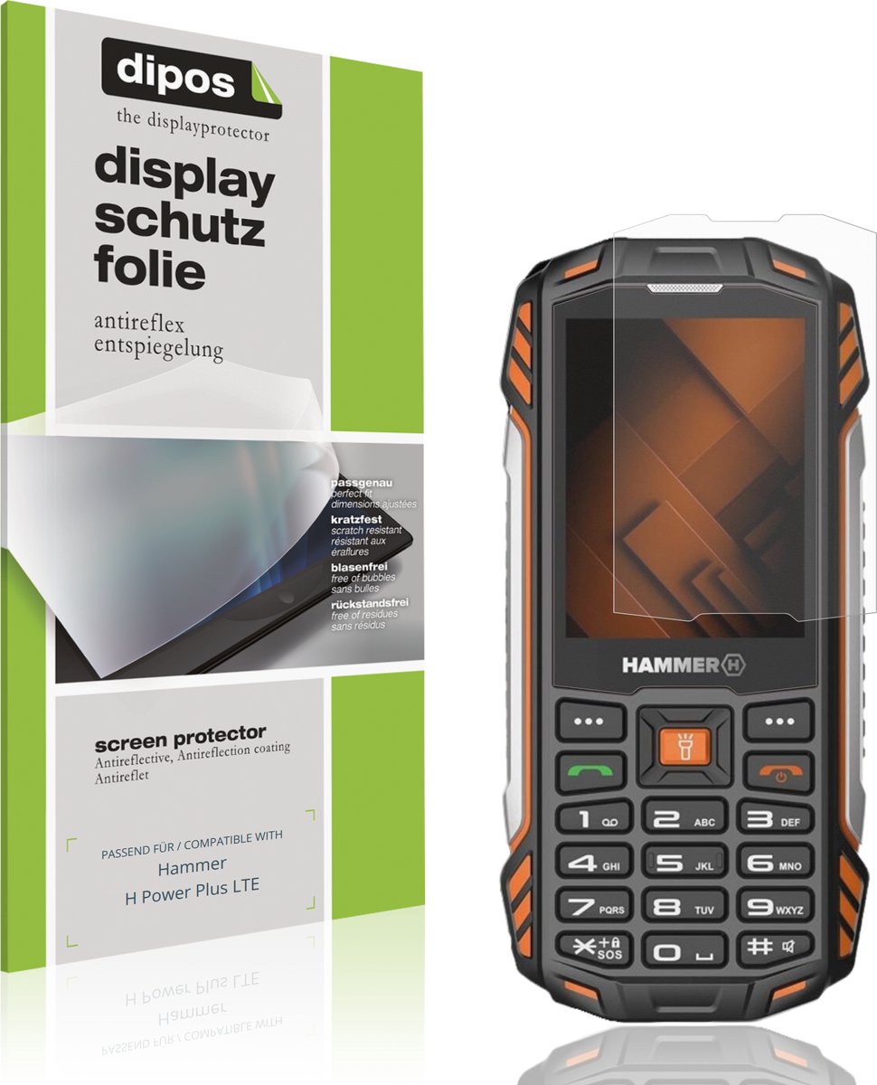 dipos – 4x Matte Beschermfolie geschikt voor Hammer Power Plus LTE | Krasbestendige & antireflecterende Screenprotector Ultra-Thin