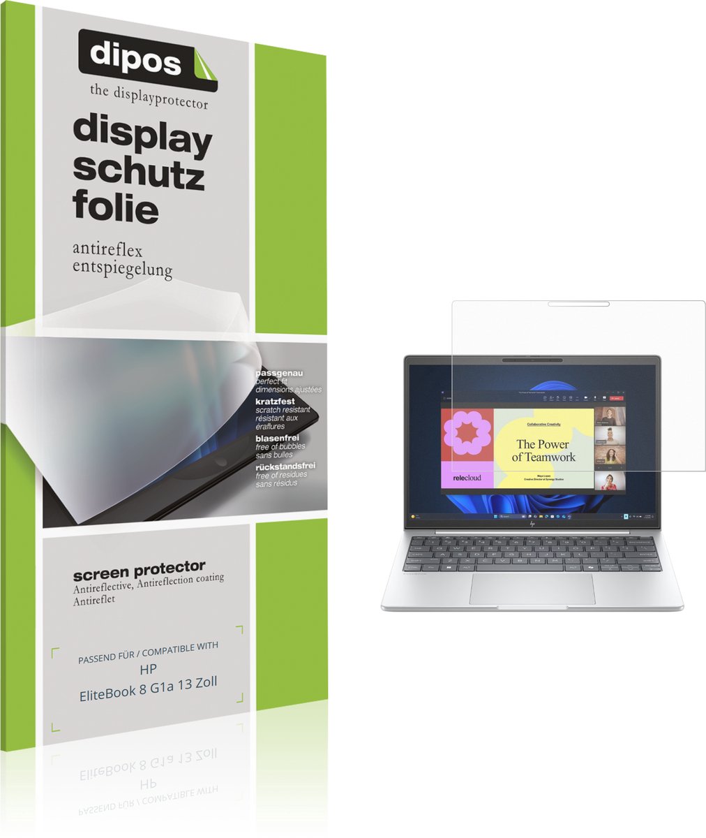 dipos – 2x Matte Beschermfolie geschikt voor HP EliteBook 8 G1a 13 Zoll | Krasbestendige & antireflecterende Screenprotector Ultra-Thin