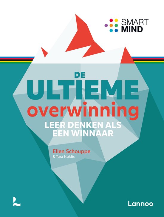 Boekomslag met abstracte, veelkleurige bergen en de tekst 'De Ultieme Overwinning - Leer Denken Als Een Winnaar' en 'Smart Mind'.