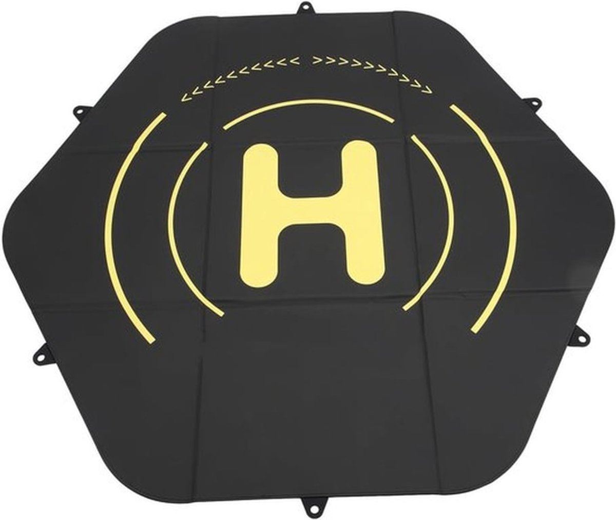 80 cm drone-landingspad - Zwart leren siliconen - Waterdichte snelle inklapbare mat voor de Mavic 3 Pro