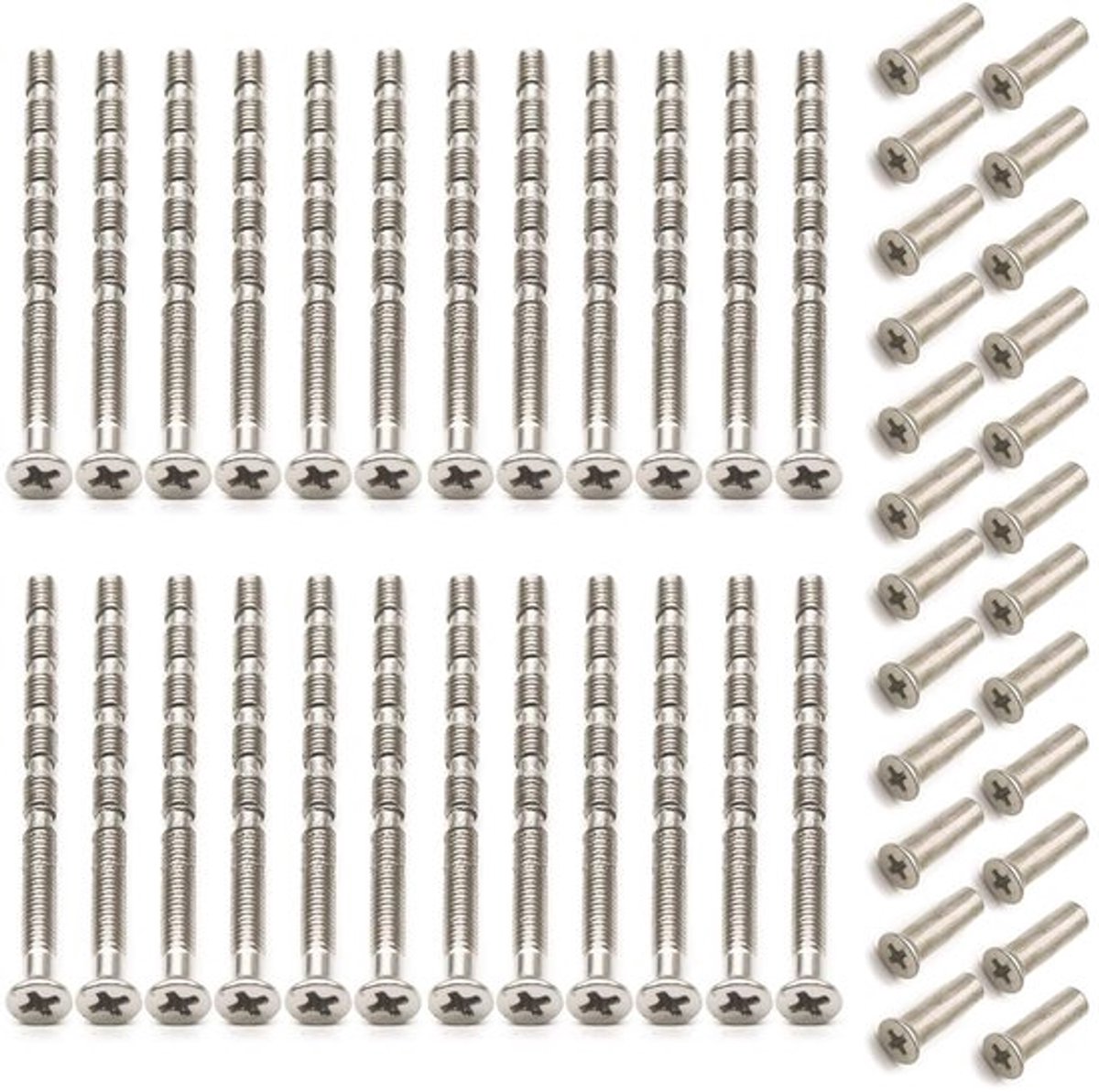 Deurgreep Vernikkeld Ijzer - 3 Stuks - Bevestigingsschroeven M4 - Corrosiebestendig - Geschikt voor Deurdiktes 35-60 mm - Hoogwaardige Materialen - Deurgreepbevestiging