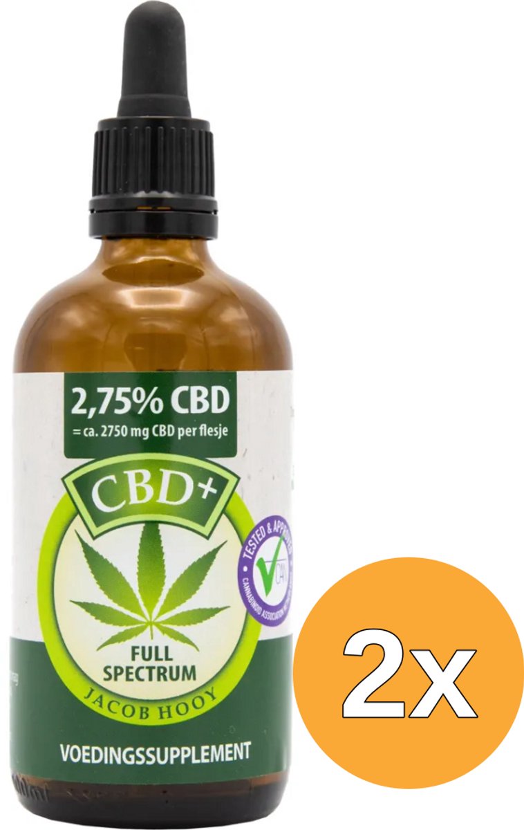 2x Jacob Hooy CBD Plus Olie (100 ml)