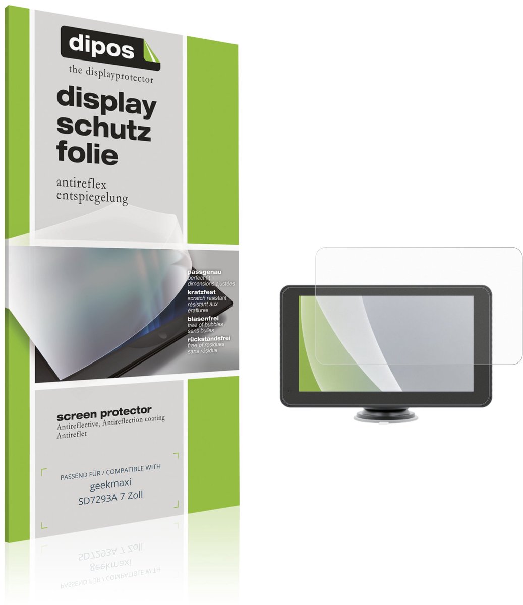 dipos – 2x Matte Beschermfolie geschikt voor geekmaxi SD7293A 7 Inch | Krasbestendige & antireflecterende Screenprotector Ultra-Thin