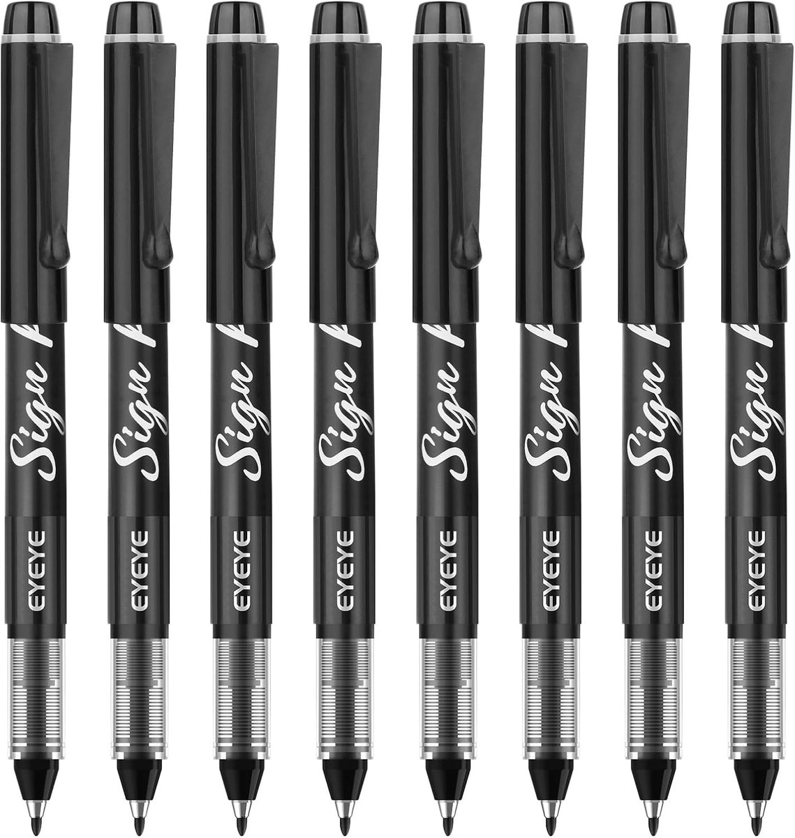 EYEYE Sign Pen S1 1,0 mm fineliner marker met punt, 8 stuks, zwart - ShopVlot