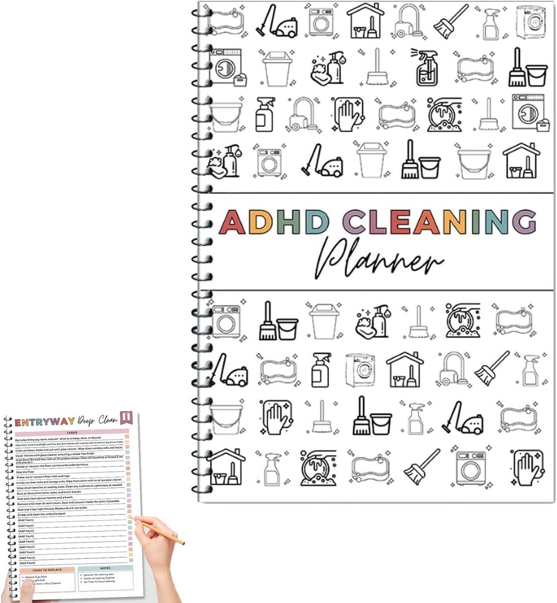 ADHD Cleaning Planner, Checklist Management Home Cleaning Bundle Schedule Plan voor Dagelijkse, Wekelijkse - ShopVlot