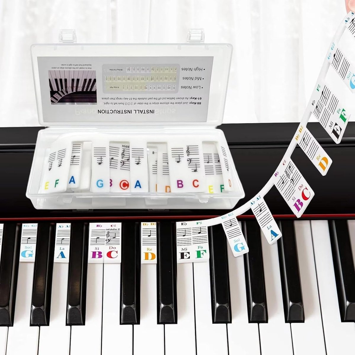 Beginner Piano Note Guide for Beginners, Removable Piano Keyboard Note Tags for Learning, 88 Keys Full Size, Made of - ShopVlot