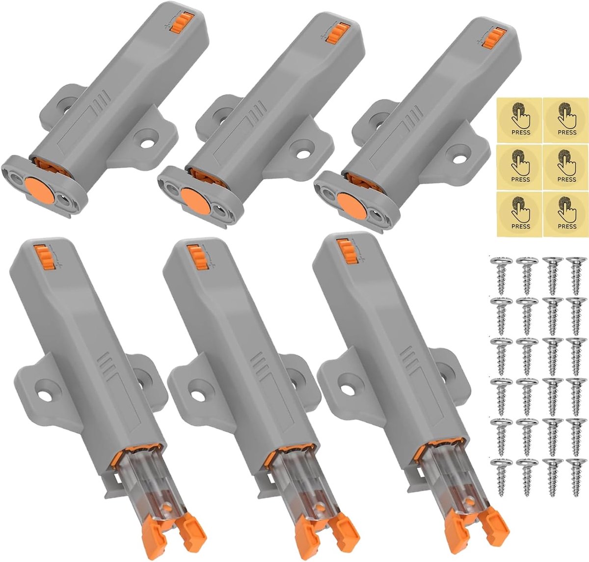 Push to Open Push Door Opener 6 Pieces Heavy Duty Open Door Opener for Cupboard 40N Spring Snap Closure Open for - ShopVlot