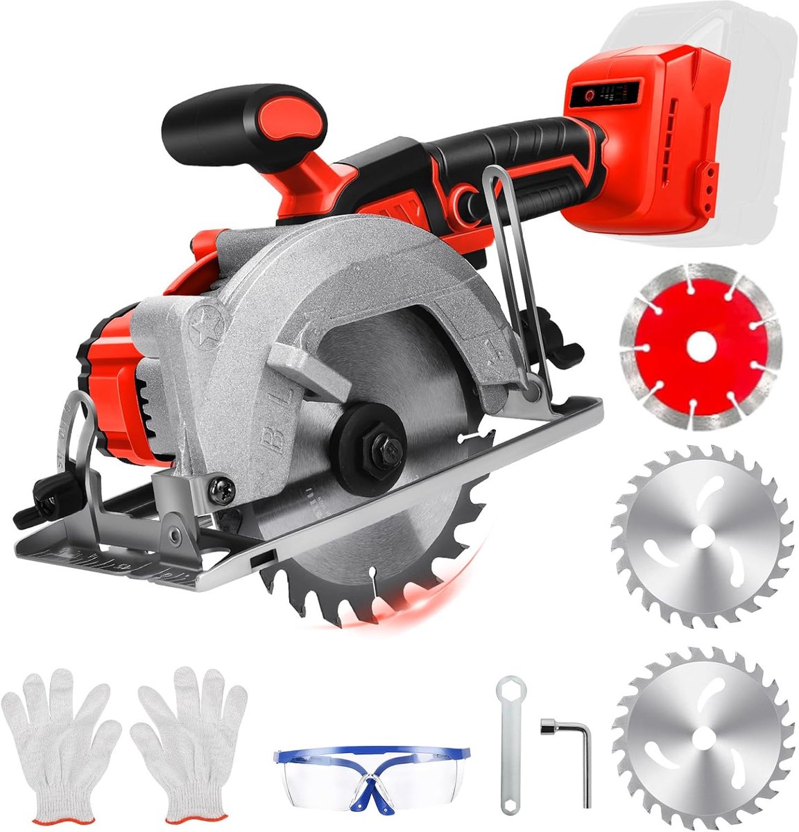 Accu-cirkelzaag voor Milwaukee M18 18V, 140mm borstelloze mini-handcirkelzaag - ShopVlot