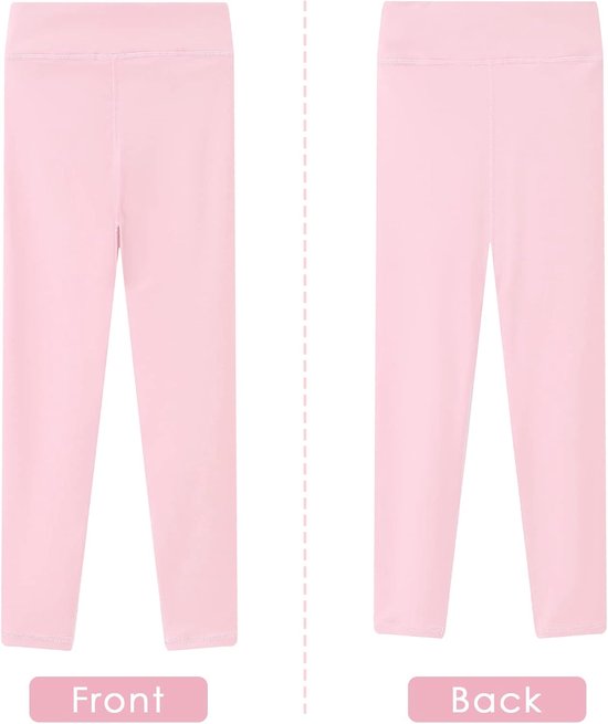 Sportleggings meisjes 122/128 cm - roze - strak model - ideaal voor training - ShopVlot — afbeelding 4