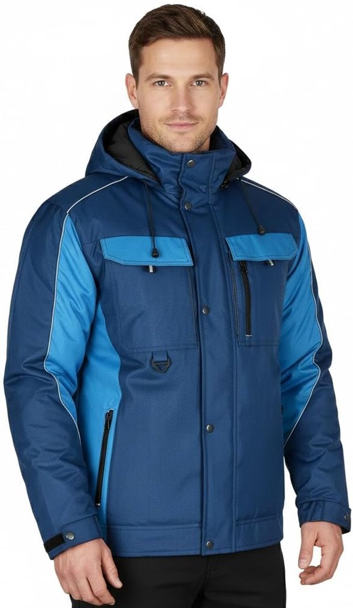 Werkjas voor mannen - Winter - Winddicht - Warm met capuchon - ShopVlot