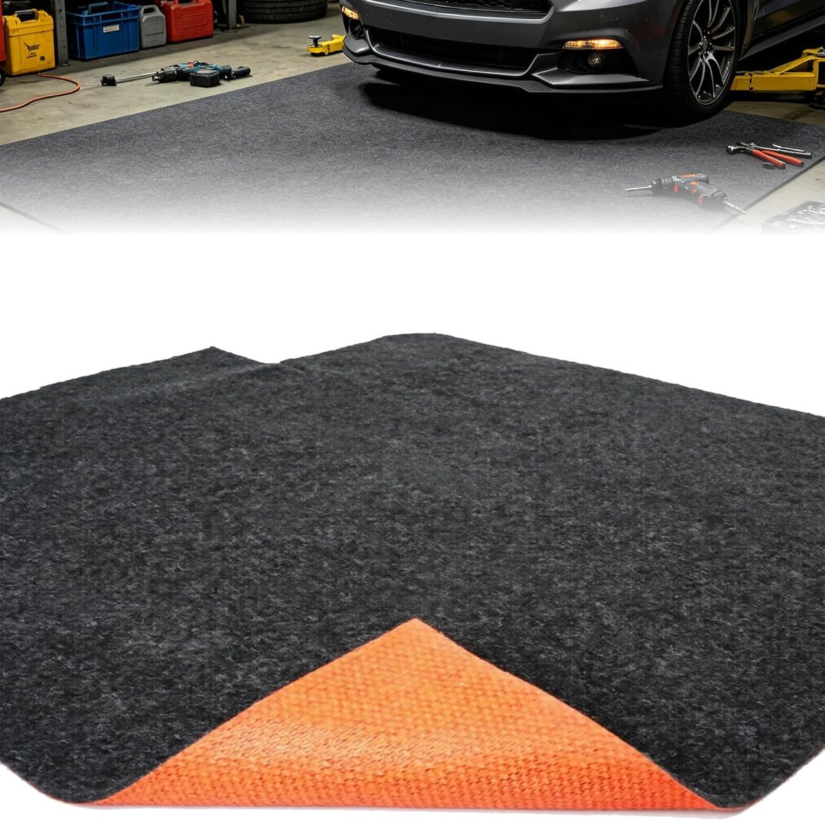 Olieopvangmat 90 x 150 cm - 6,5 mm dik - waterdicht - ideale bescherming voor garage en werkplaats - ShopVlot