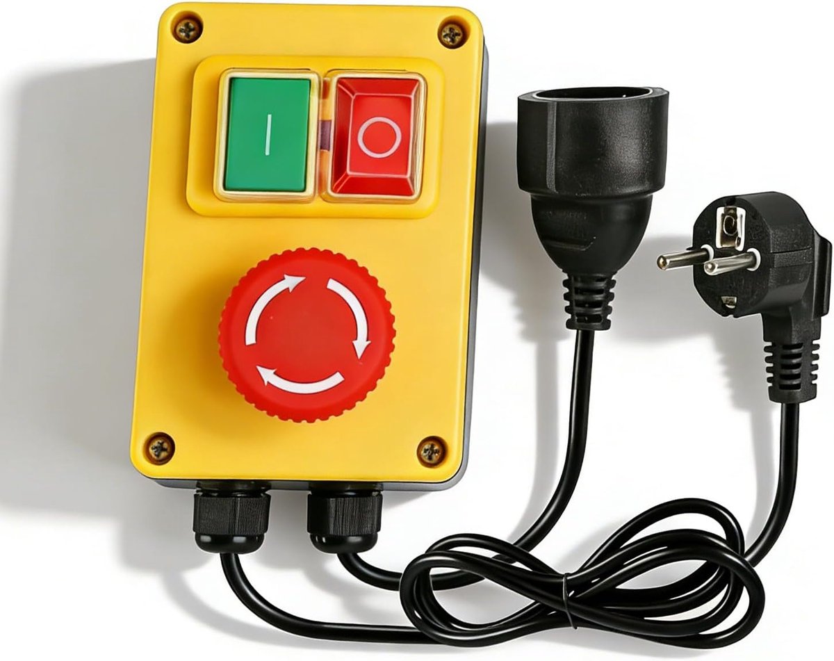 Eenfasige aan-uitschakelaar 250 V - elektromagnetisch - nulspanningsschakelaar - maximale veiligheid voor machines - ShopVlot