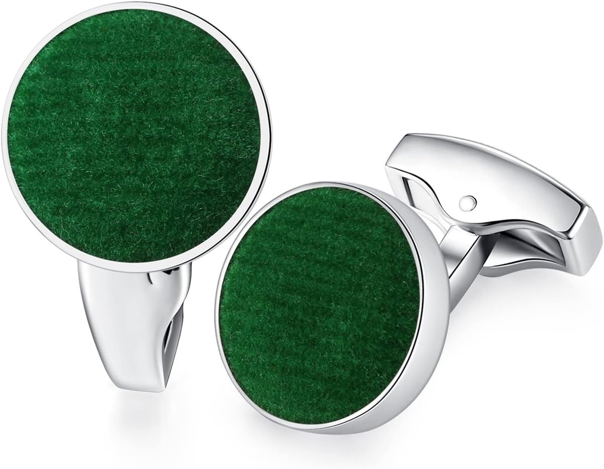 Cufflinks voor mannen - ronde vorm - katoen en staal - perfect voor bruiloften - ShopVlot