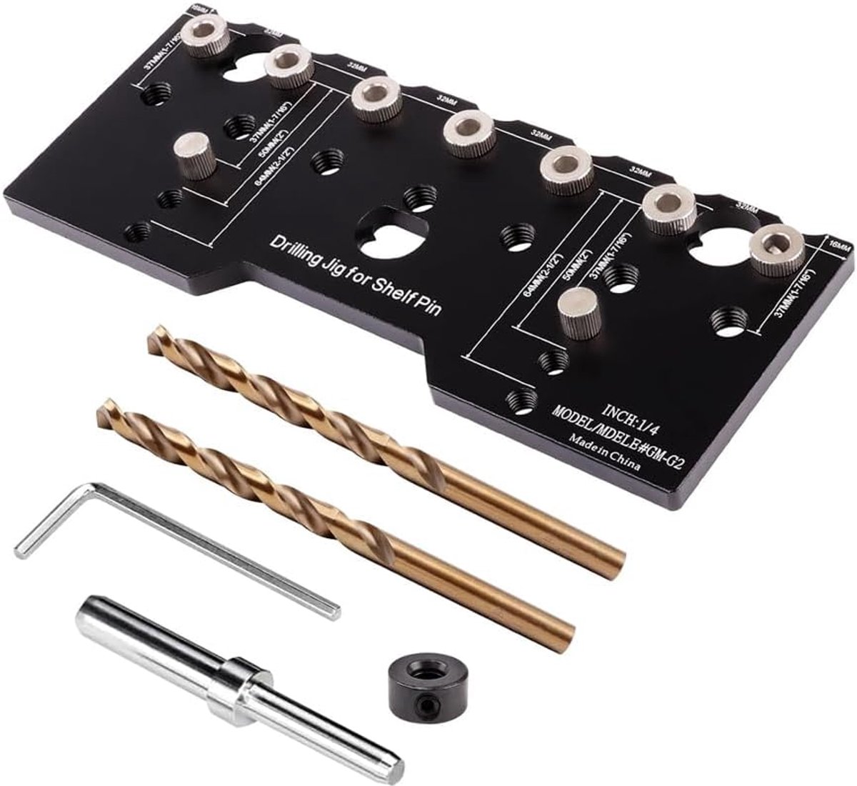 Dowel boor jig 32mm - aluminium - nauwkeurig en efficiënt boren - ideaal voor houtbewerking - ShopVlot