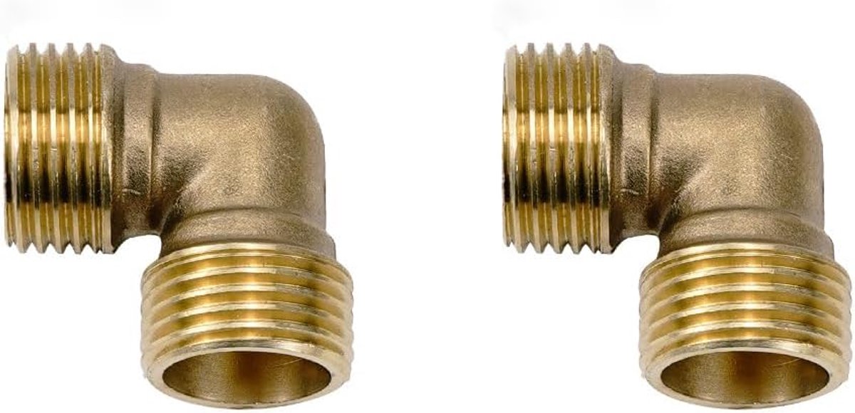 Messing hoek 90 graden 1/2 inch - buitendraad fitting - duurzame buisboog - ideaal voor leidingsystemen - ShopVlot