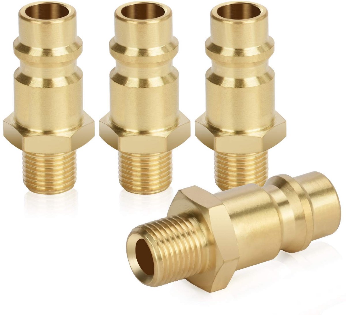 Solidchoice - Compressed Air Coupling Set van 4 met 1/8" Draad