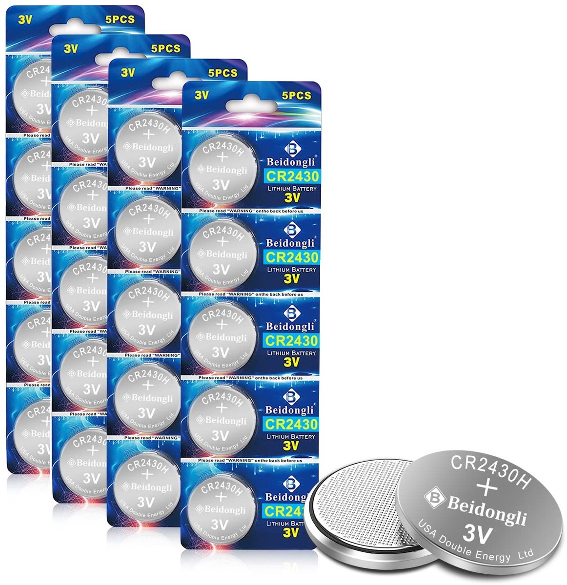 Solidchoice - CR2430 Lithium Knopcelbatterijen 3V, 20 Stuks