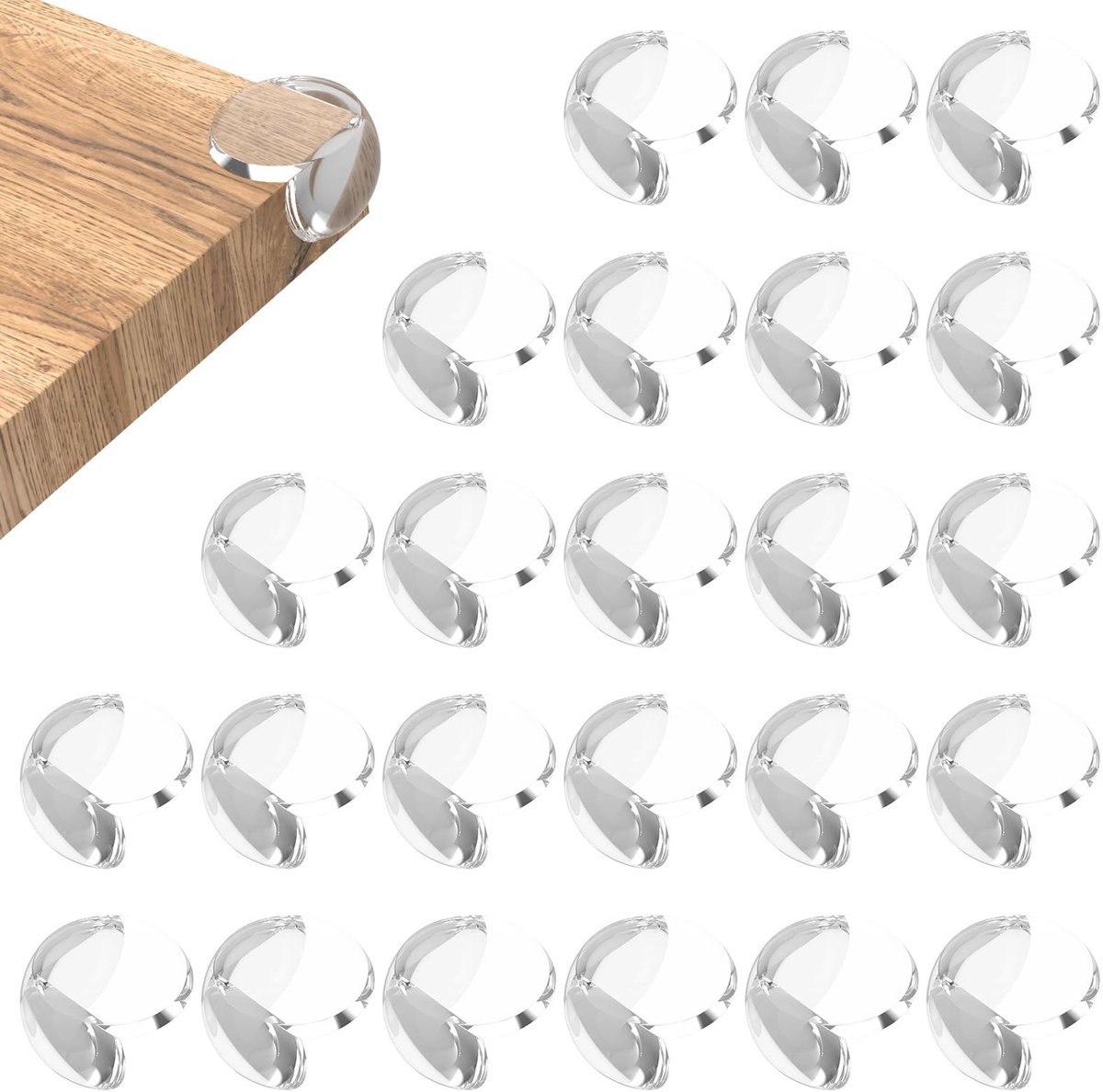 Solidchoice - 24 Stuks Baby Hoekbeschermers voor Meubels