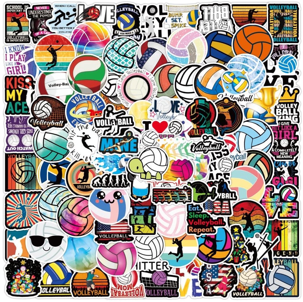 Solidchoice - Set van 100 Motivatie Stickers voor Volleybal