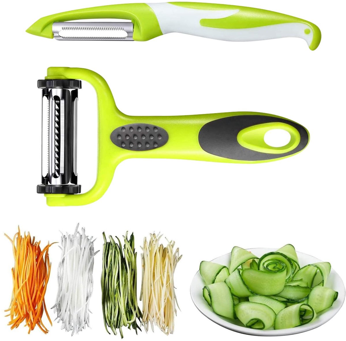Solidchoice - Set van 2 Multifunctionele Groentenschillers