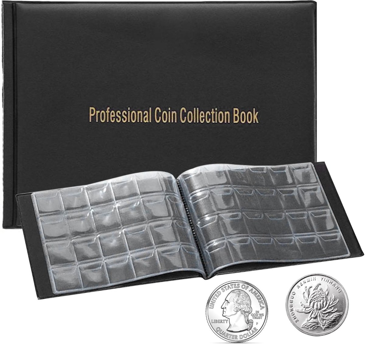 Solidchoice - 240 Compartimenten Muntverzamelalbum voor Munten en Medailles