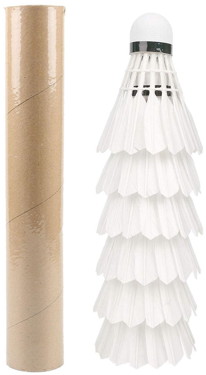 Solidchoice - Set van 6 Gansveer Badminton Shuttlecocks