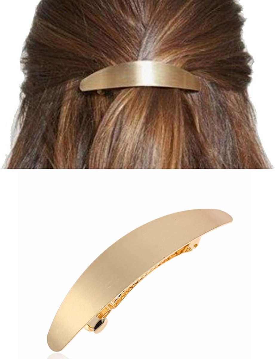 Haarspeld goud - metalen haarclip - minimalistisch design - perfect voor een stijlvolle bun - ShopVlot
