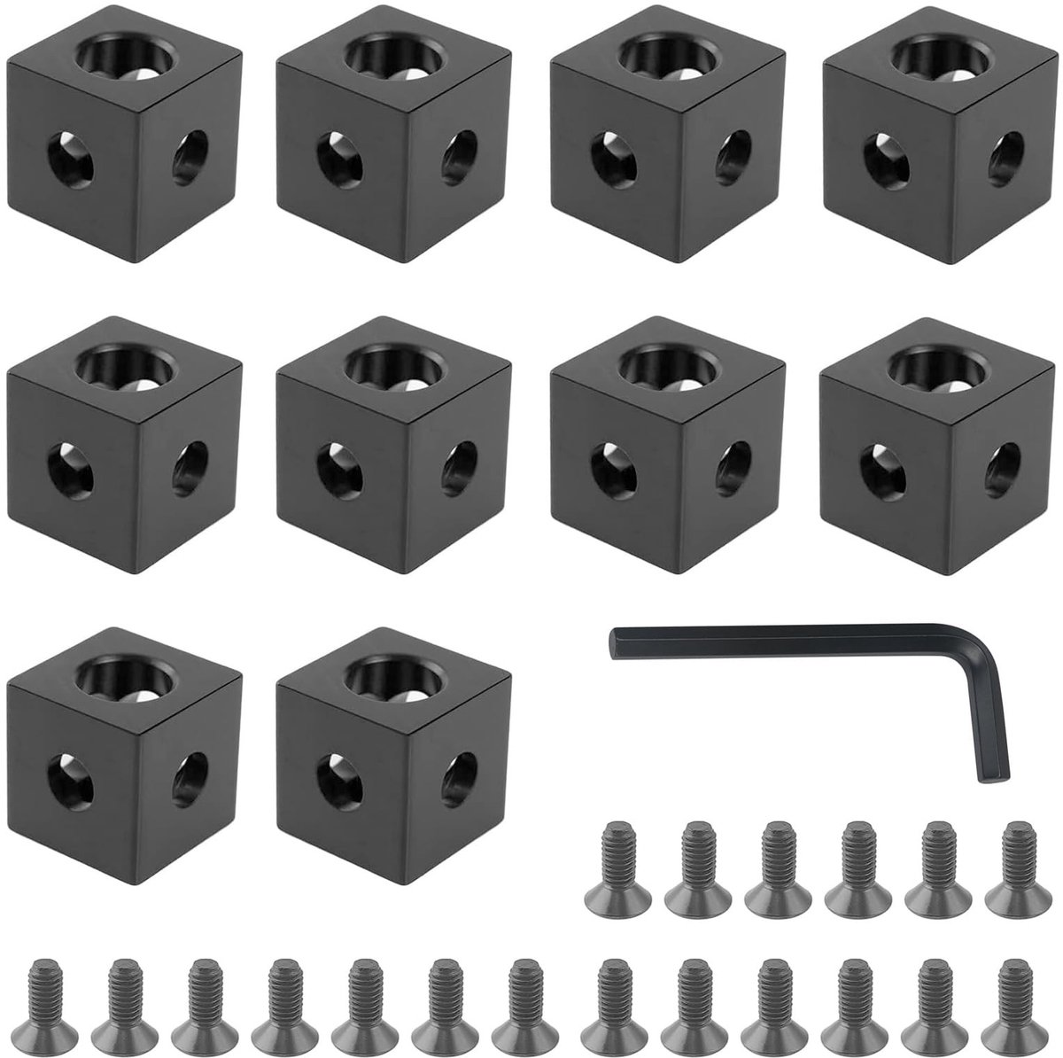 Solidchoice - Set van 8 Aluminium Hoekverbinders - Voor V-Groef Profielen