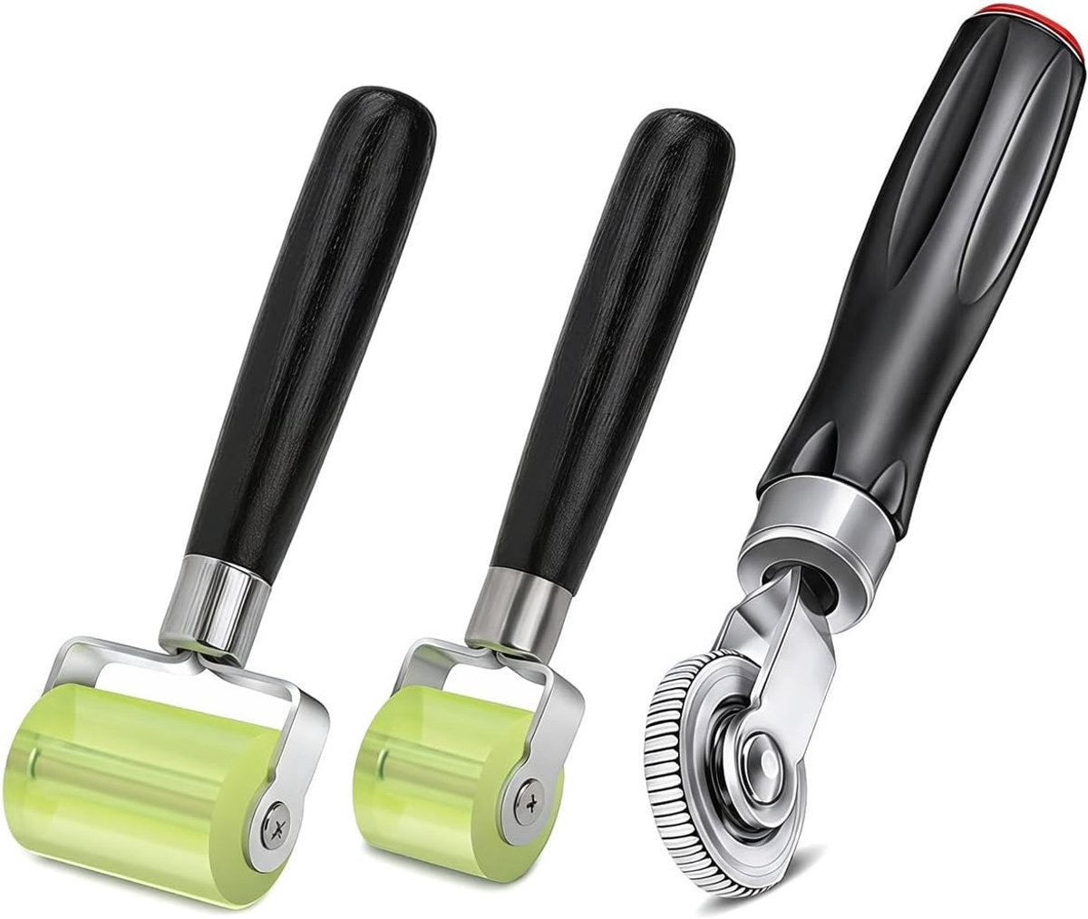 Aandrukrollerset 3-delig - siliconen - voor aluminiumbutyl - optimale hechting - ShopVlot