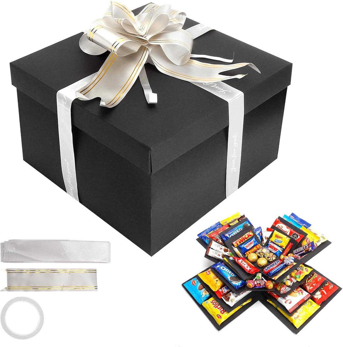 Explosiebox 5-laags - Luxe zwart - Verrassingsdoos - Unieke verjaardagservaring - ShopVlot
