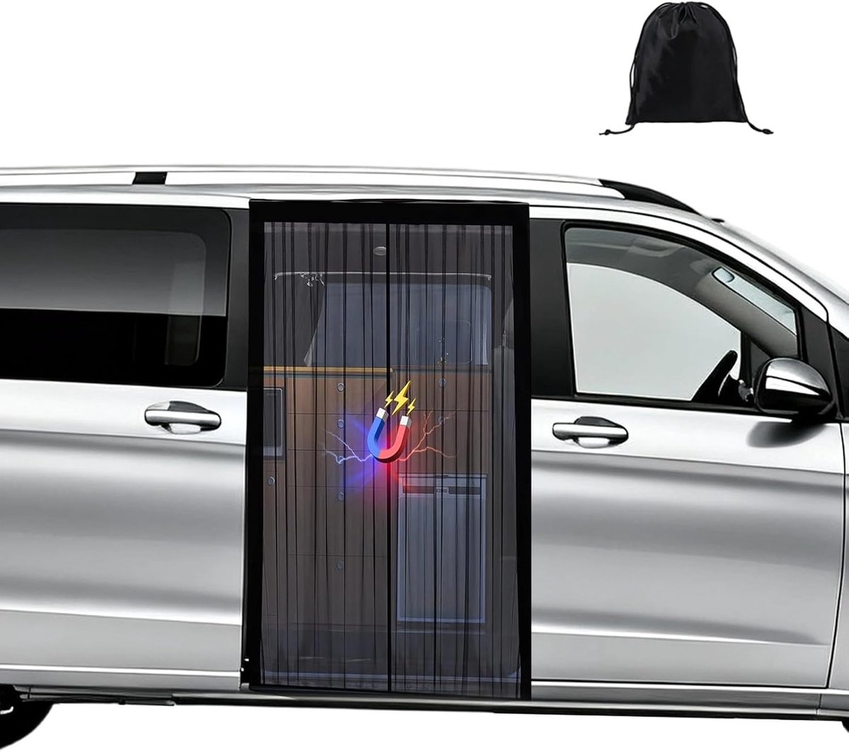 Muggennet Auto - Sterke magnetische sluiting - Voor Mercedes Vito en Volkswagen Transporter - ShopVlot