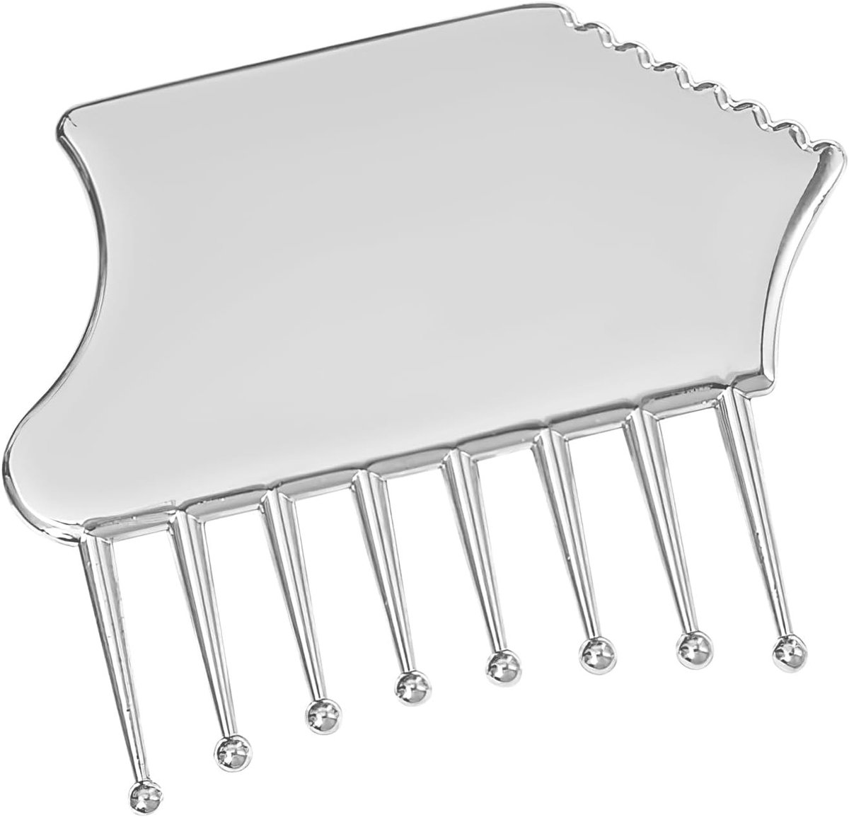 SnelShoppen - Portable Scalp Massager Stainless Steel Guasha Scraper Tool - Hoogwaardige RVS Massage Tool voor Hoofdmassage, Ontspanning en Verzorging