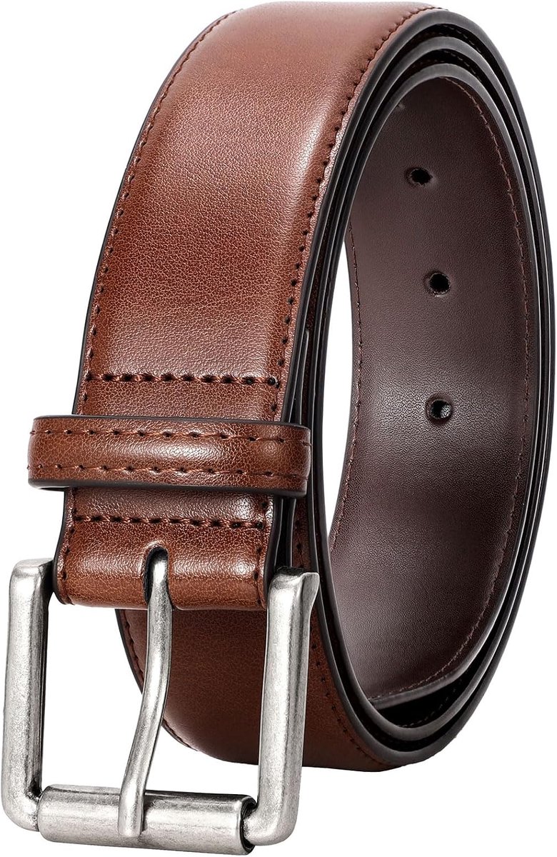 Leren herenriem 3.8 cm - casual riem - klassiek ontwerp - ideaal voor werk en vrije tijd - ShopVlot