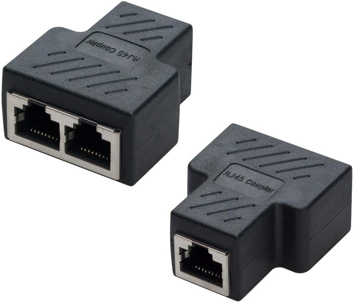 RJ45 splitter adapter - 1 naar 2 poorten - Cat 5/Cat 6 ethernet - stabiele signaaloverdracht - ShopVlot