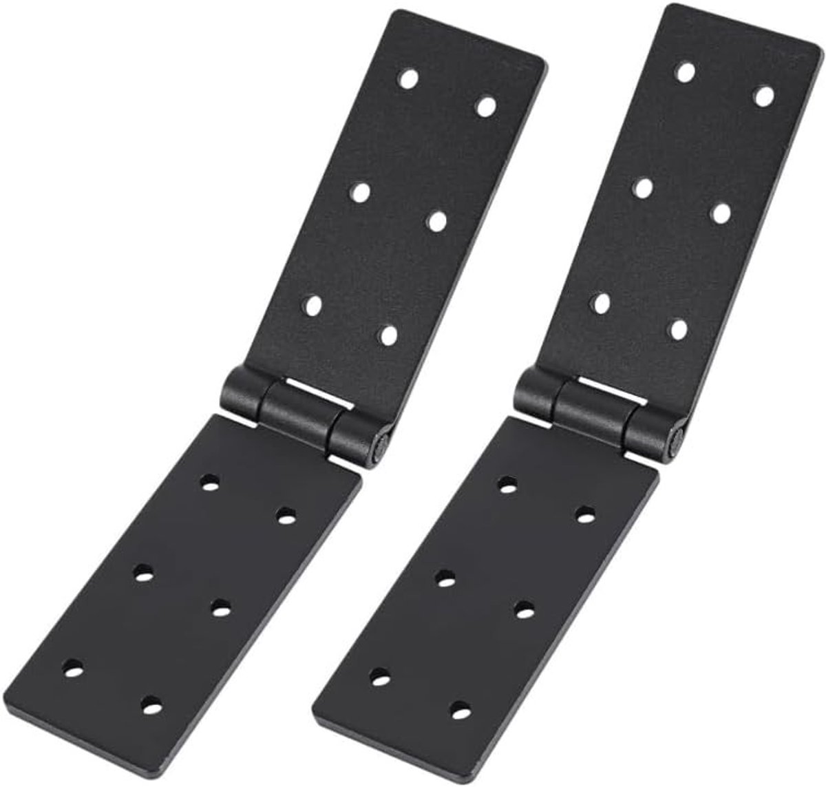 Zware klapscharnieren voor deurtjes, poorten en meubels - 2 stuks, 198 x 40 mm, geschikt voor kratten en tuindeuren