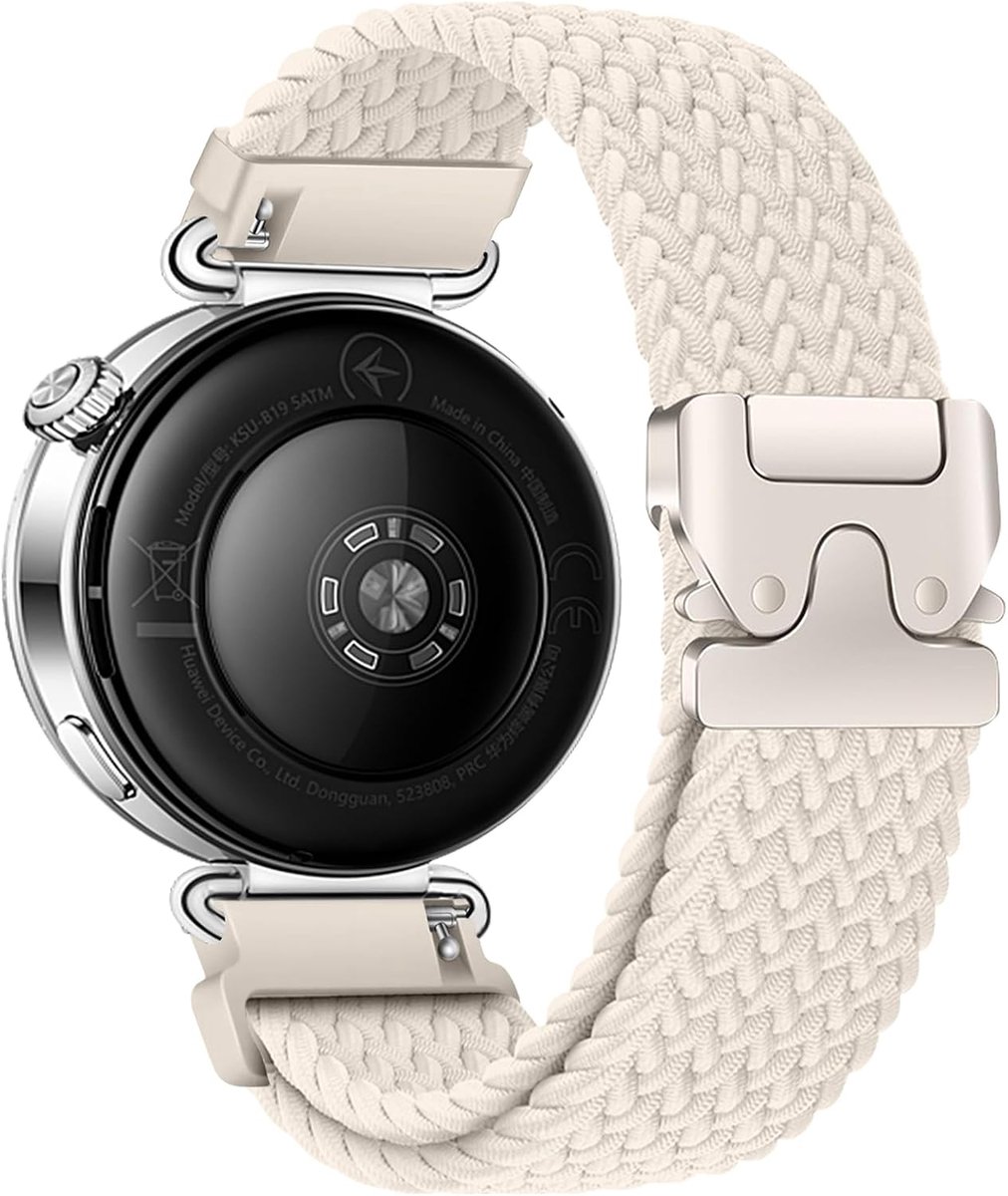 Braided Strap 18mm Compatible with Huawei Watch GT 6/5/4 41mm/Watch 5/GT 5 Pro (42mm), Elastic Nylon Parachute Clasp - ShopVlot