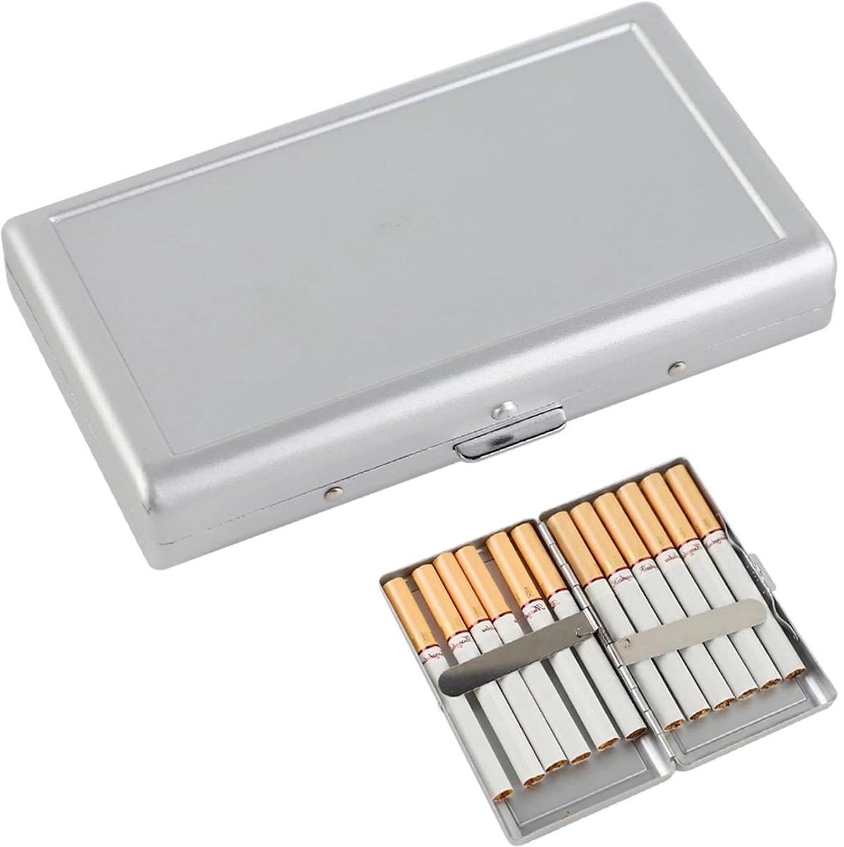 Cigarette Case, Small, Cigarette Case, Moisture-Resistant, Pressure Resistant, Metal Cigarette Box for 20 Slim - ShopVlot