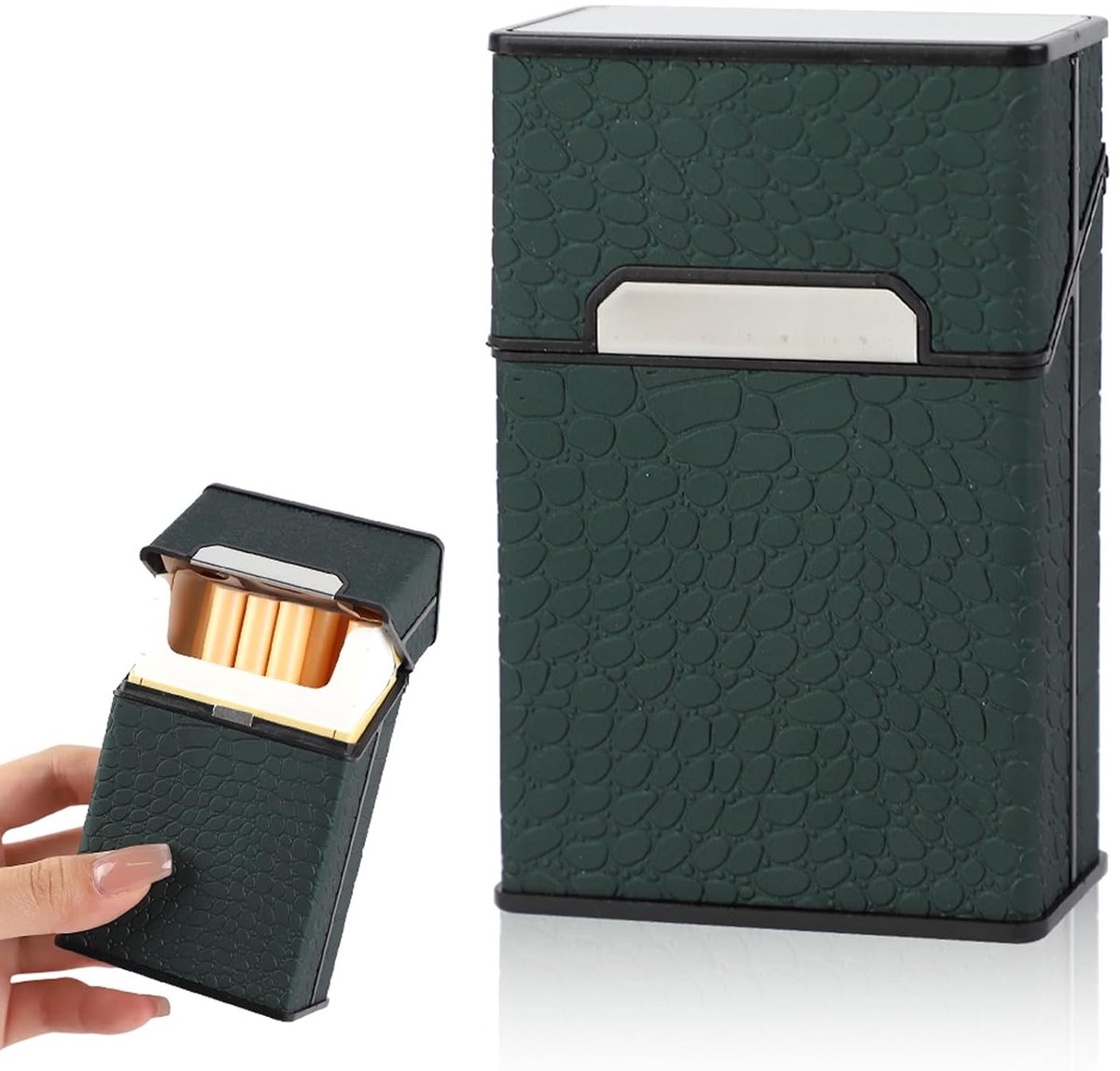 Cigarette Case, Cigarette Case, Moisture-proof Leather Cigarette Case for 20 Slim Cigarettes, Men Women Cigarette Case - ShopVlot