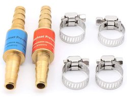 2 pcs Check Valves for Acetylene Tubes, Liquefied Gas, Propane and Oxygen, Blue - ShopVlot