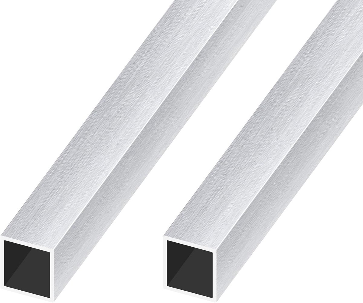 6063 Square Aluminum Tube, 25mm x 25mm x 1mm Wall Thickness, 300mm Length Hollow Square Aluminum Tube, Suitable for - ShopVlot