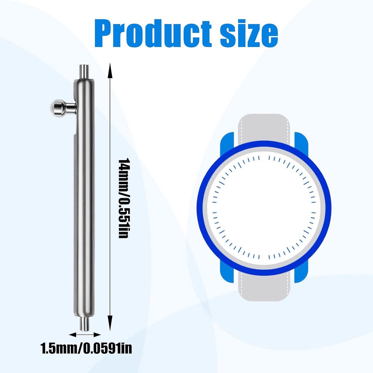 15 Pcs Spring Pin Tool Watch Band Pins Watchmaker Tool Set for Watch Band Quick Release Watch Repair Kit - ShopVlot