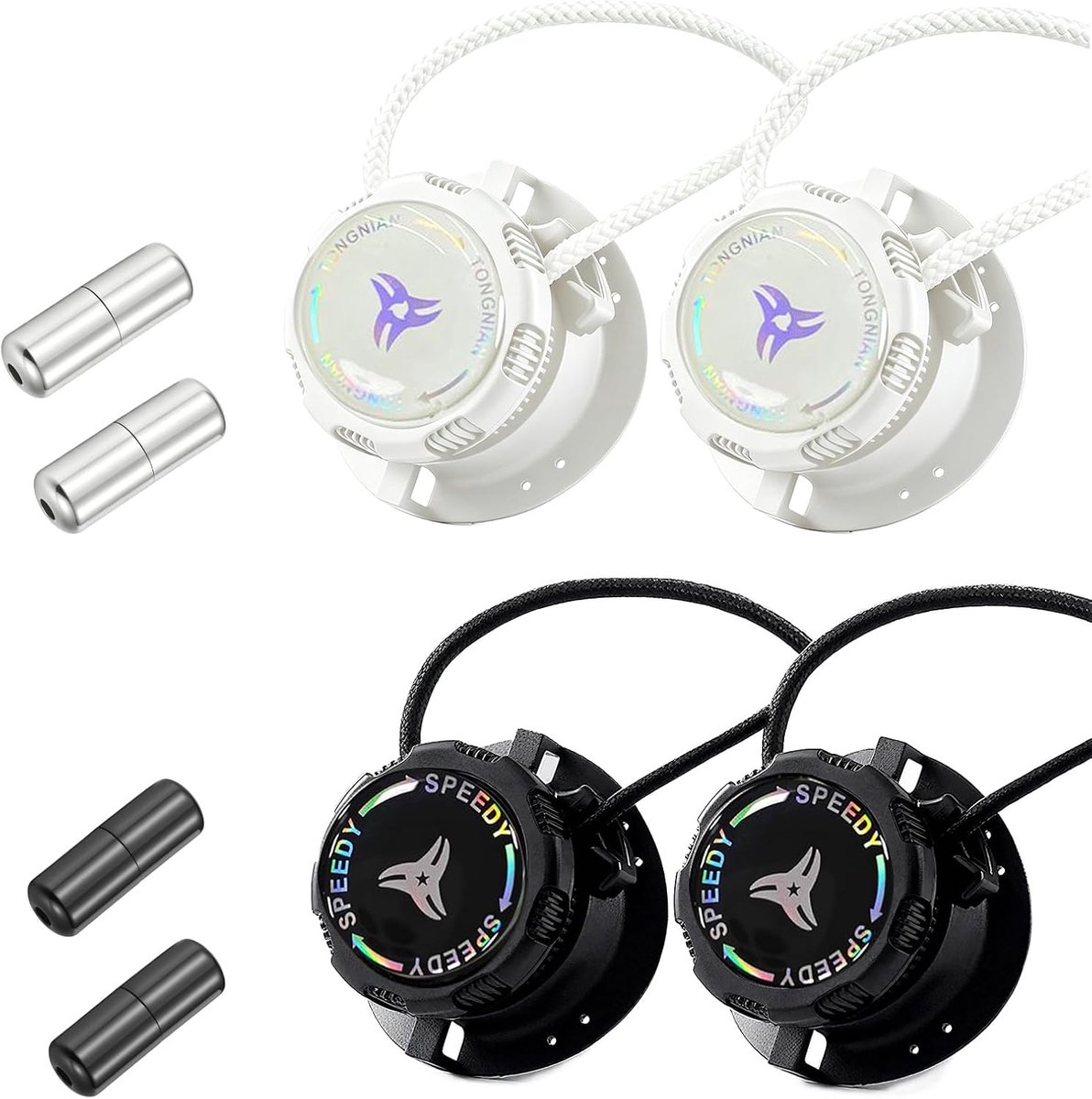 2 Pairs Automatic Twist Closure, Quick Release Shoes, Quick Release No Installation Required, Screw Cap, Laces for - ShopVlot