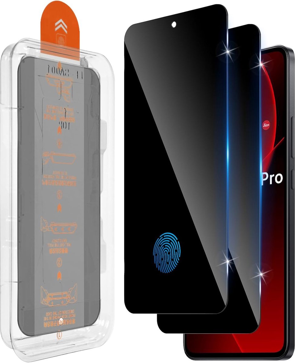 Inkijkbescherming voor Xiaomi 13T/13T Pro, automatische installatie, 9H hardheid, anti-spy, gehard glas, hoge - ShopVlot