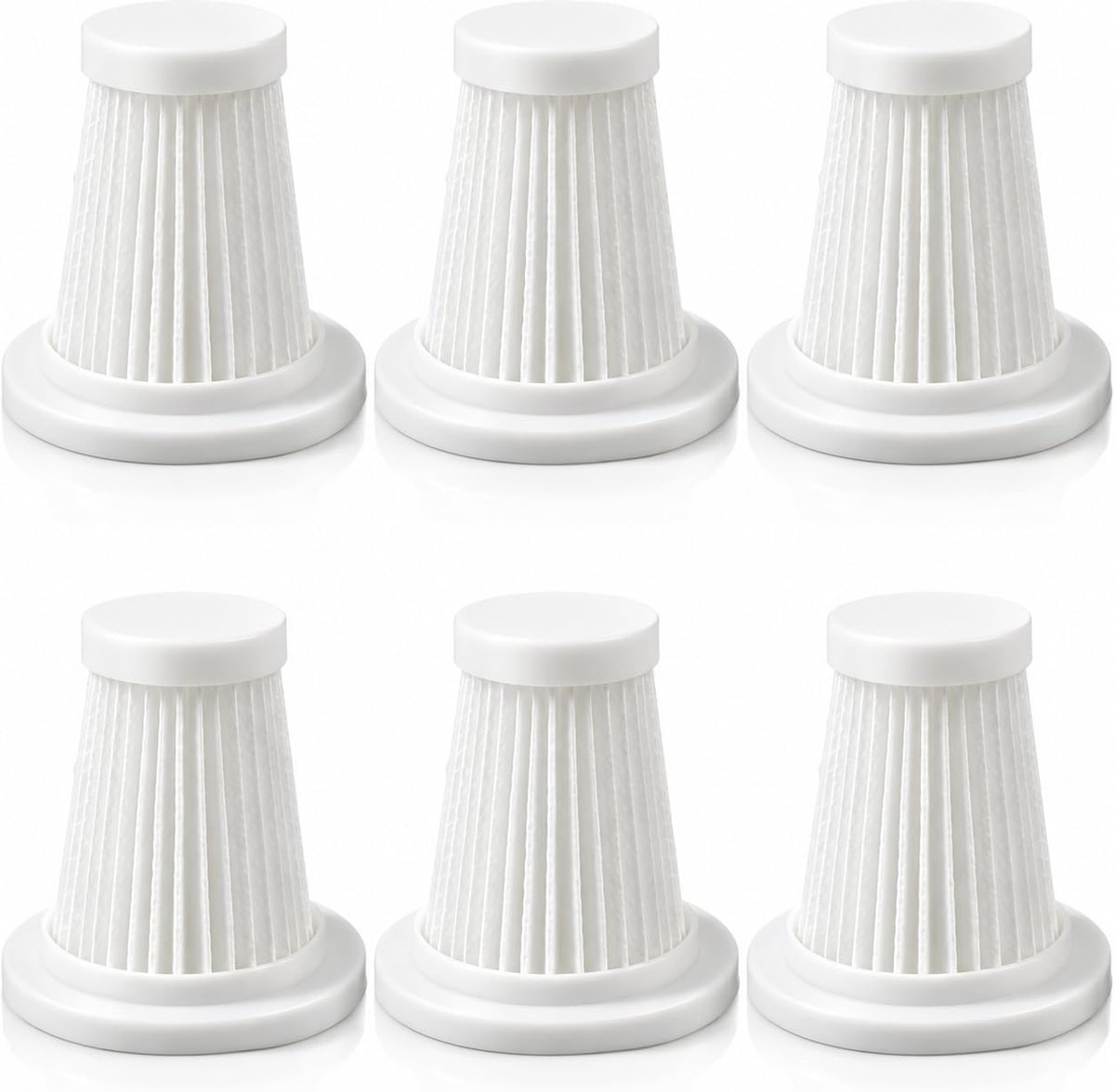 6 stuks vervangende Hepa-filters, wasbaar, herbruikbaar, vervangingsfilter voor draagbare stofzuiger, zeer efficiënt - ShopVlot