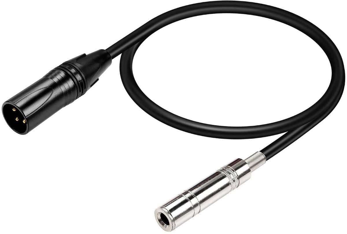 XLR Cable to 1/4 Inch TS Unbalanced Microphone Audio Cable XLR Plug to 6.35mm TS Mono Jack for Speaker, Stage, DJ and - ShopVlot