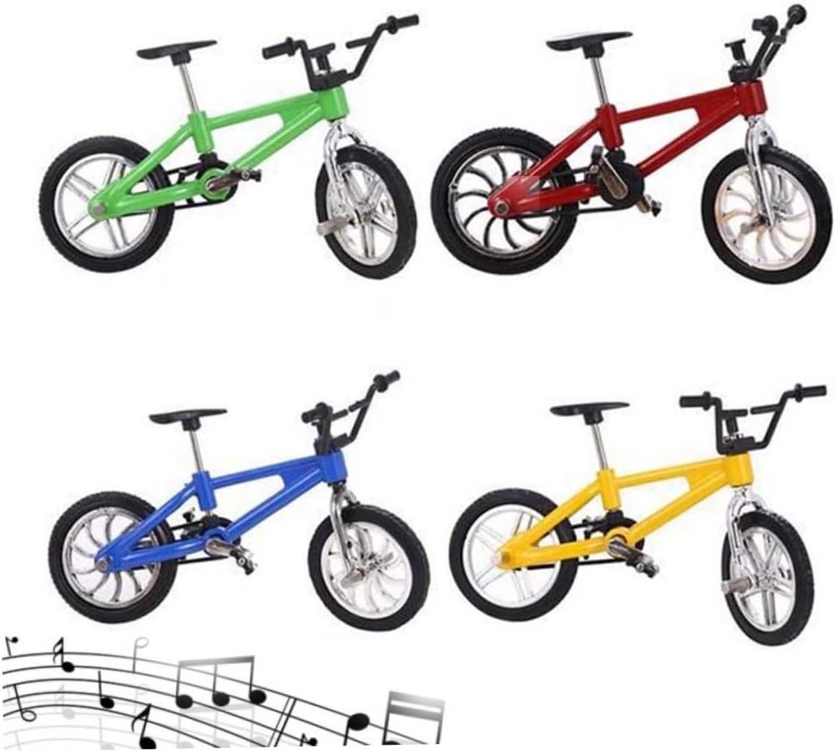 Miniatuur Fietsen - Vingerfietsen Speelgoed - Cadeau Kinderen - Schaal 1:18 Model - 10.5 cm - Diverse Kleuren