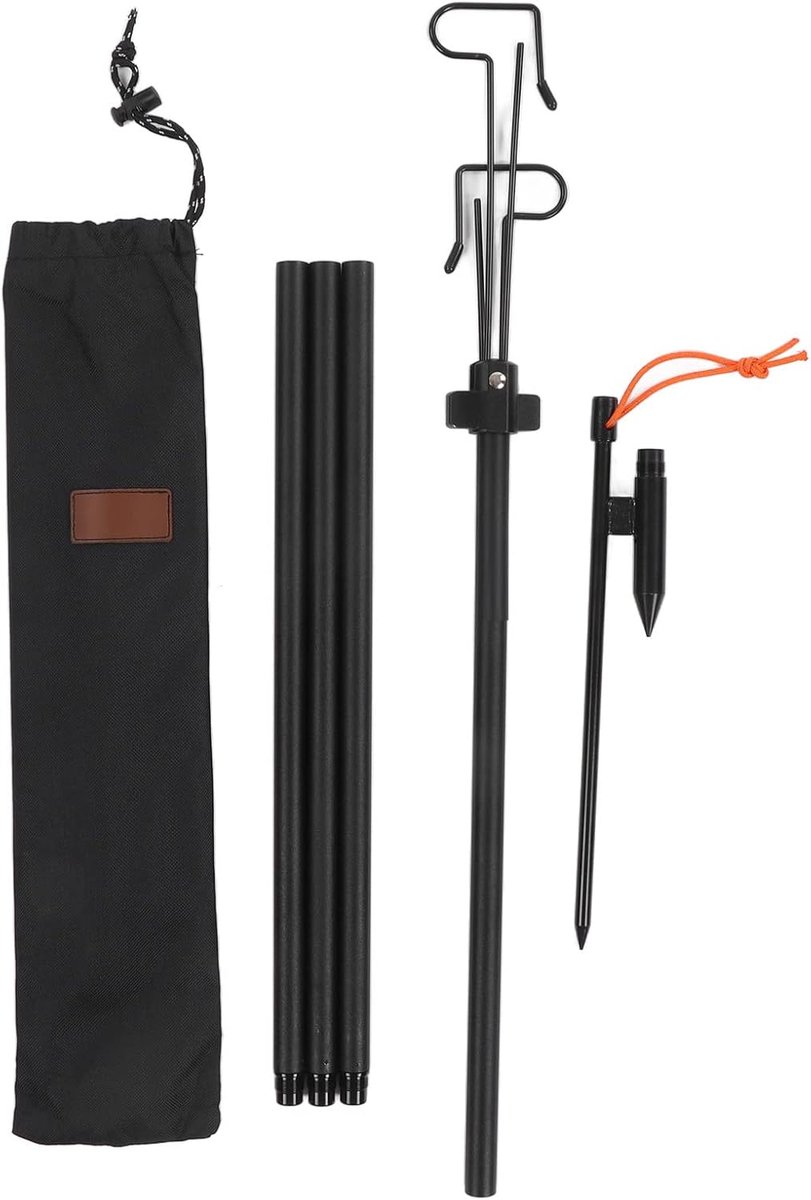 Topyond Camping Lantern Stand Lightweight Height Adjustable Folding Pole, Multifunctional Lantern Holder for Outdoor - ShopVlot