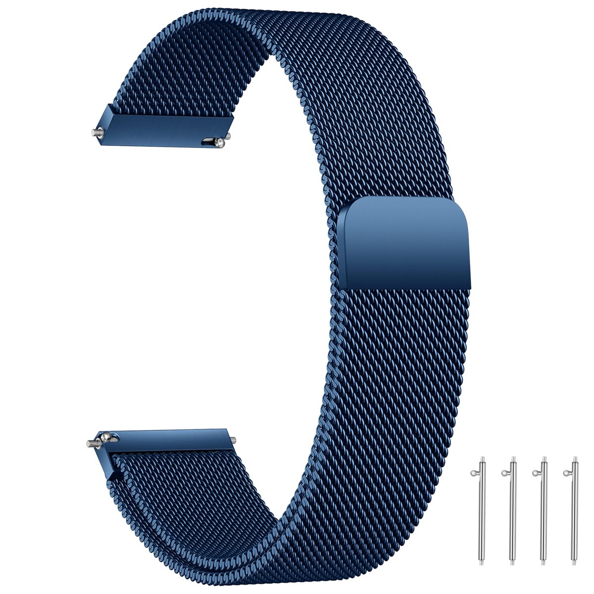 Metalen horlogeband 14-24 mm - roestvrij staal - magnetisch verstelbaar - perfecte pasvorm voor smartwatch - ShopVlot
